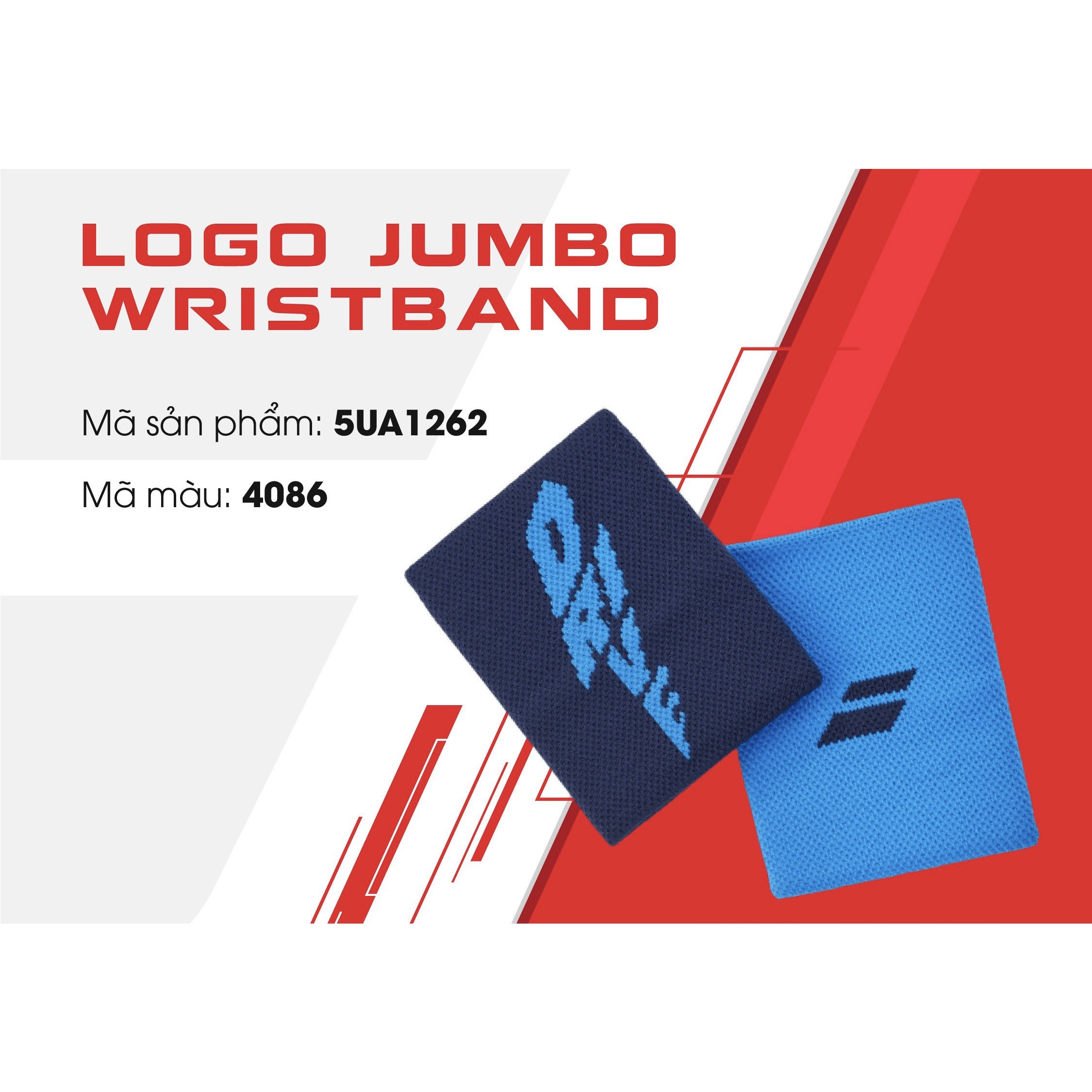 Băng mồ hôi tay Babolat Logo Jumbo Tennis Wristband Drive Blue (5UA1262-4086)