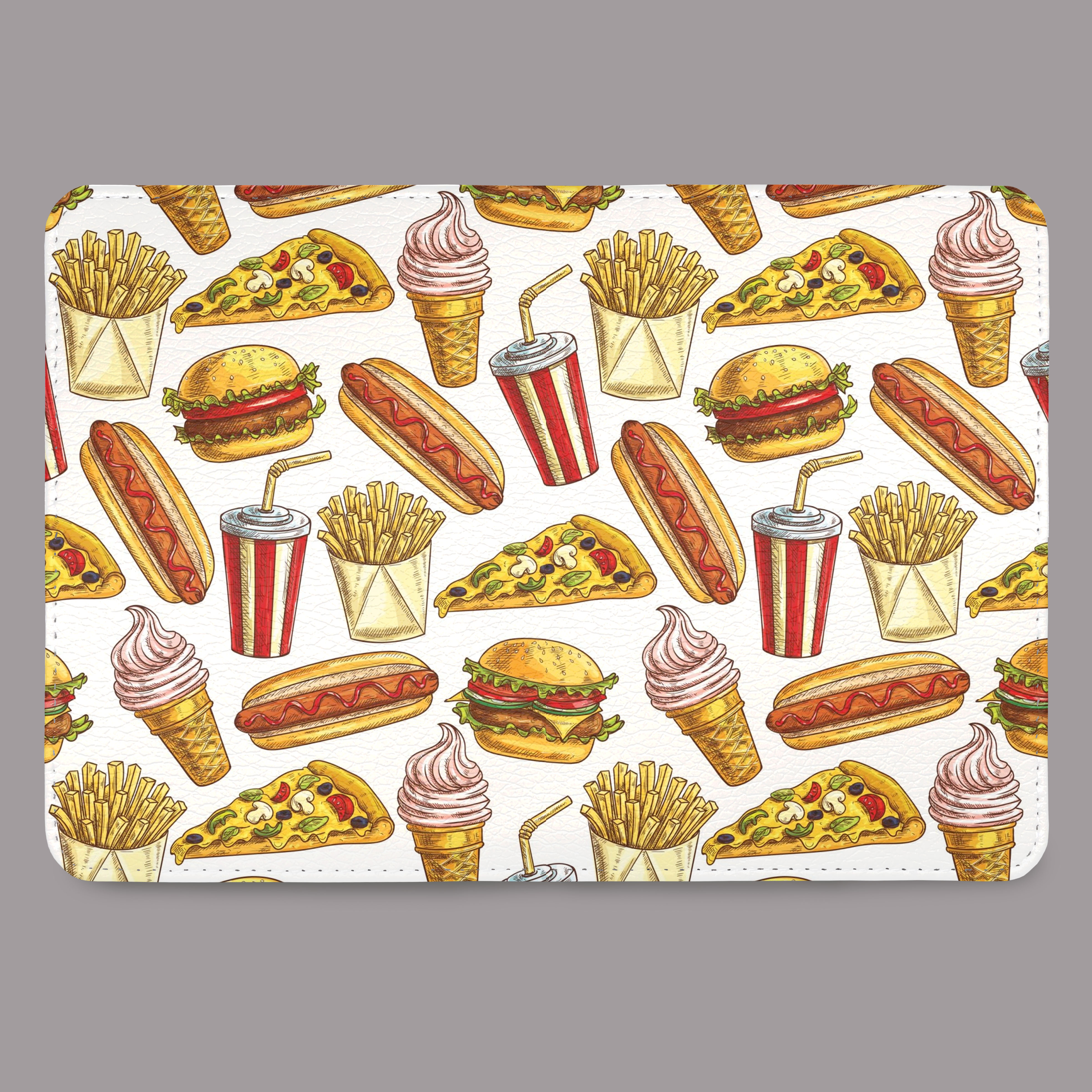 Bao Da Hộ Chiếu Du Lịch Hoạ Tiết HAMBURGER - Passport Cover - Thiết Kế Đa Năng - Tiện Lợi - Ví Đựng Passport Và Phụ Kiện Siêu Cute - PPT161