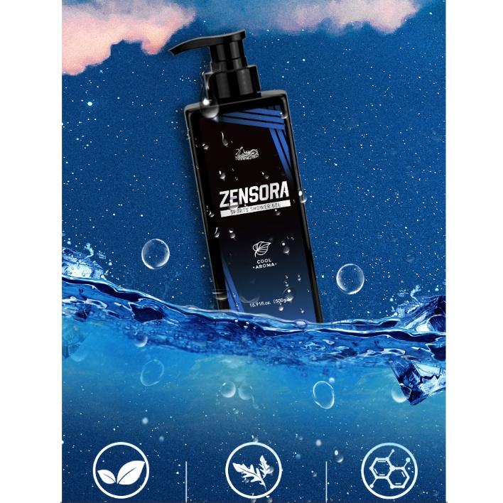 Sữa tắm dành cho nam hương thơm mạnh mẽ Zensora Sport Shower Cream 500ml