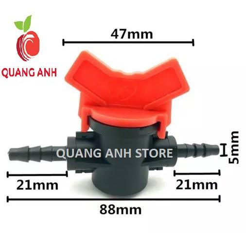VAN KHOÁ 2 ĐẦU GÂN NỐI ỐNG PE 4/7mm