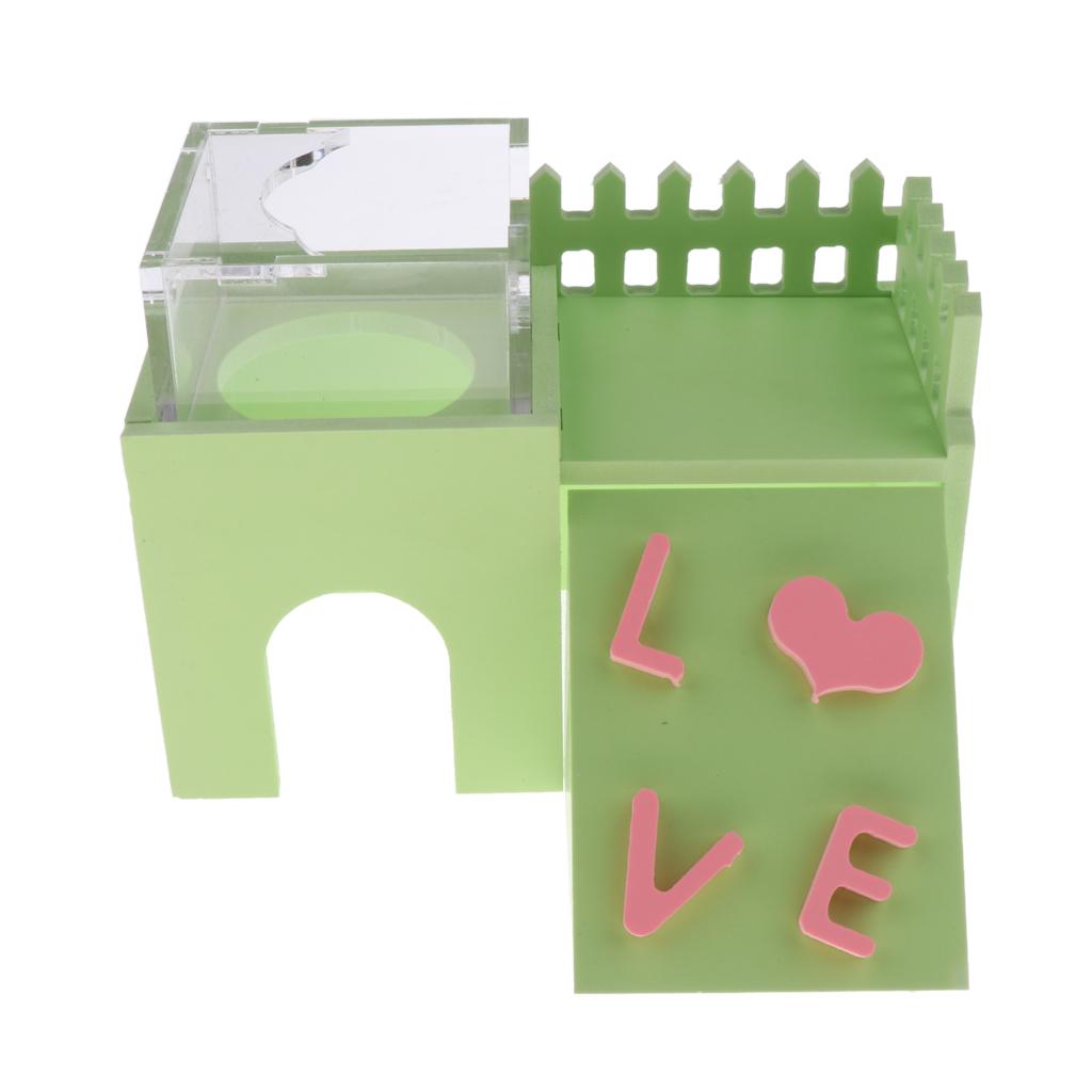 3 in 1 Hamster House Squirrel Sleeping Nest Bed Ladder Toy Feeder Bowl