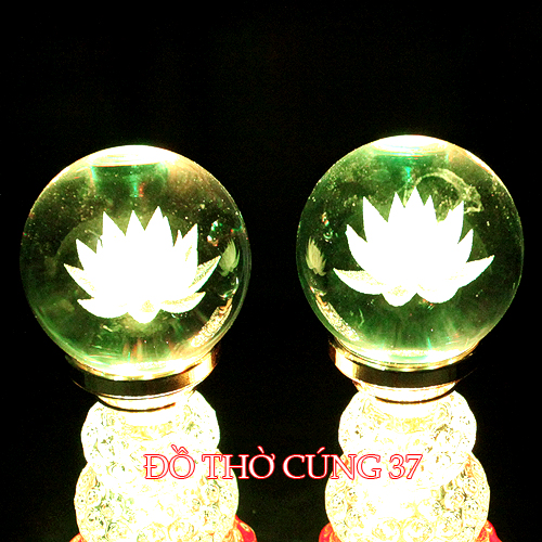 CẶP ĐÈN THỜ LED  PHA LÊ BI TRÒN