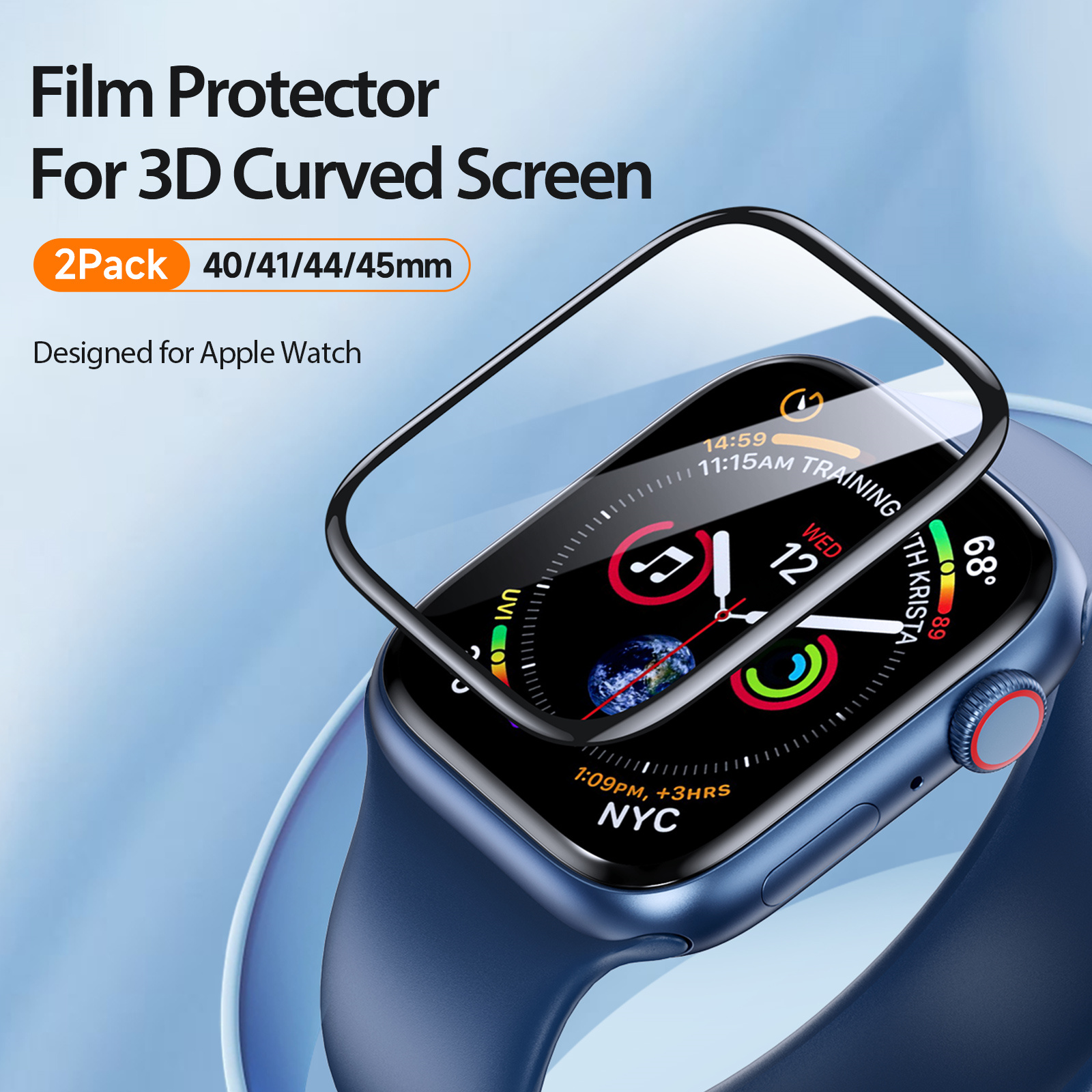 Bộ 2 Miếng Dàn Màn Hình PMMA Dành Cho Apple Watch 9 / 8 / 7 / 6 / 5 / 4 / SE / SE 2, Dux Ducis, chống vân tay_ Hàng chính hãng