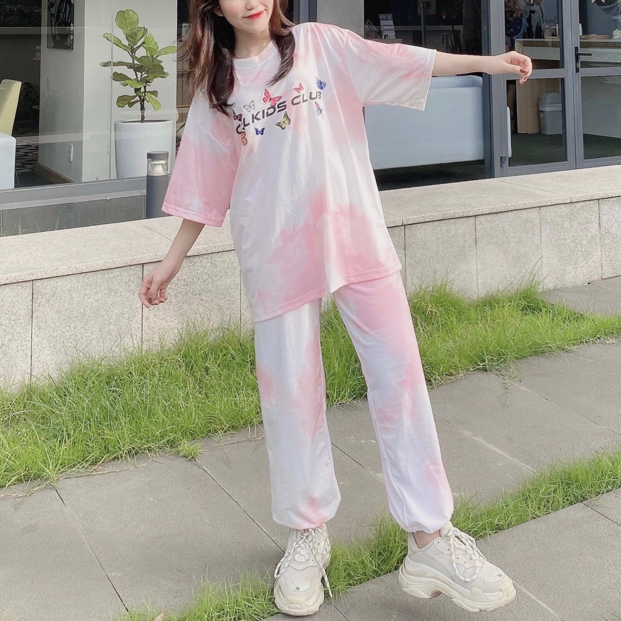 Quần Jogger Thun Loang Màu Dài Dây Rút Dáng Rộng - Quần Thun 3D Rút Dây Unisex - MM