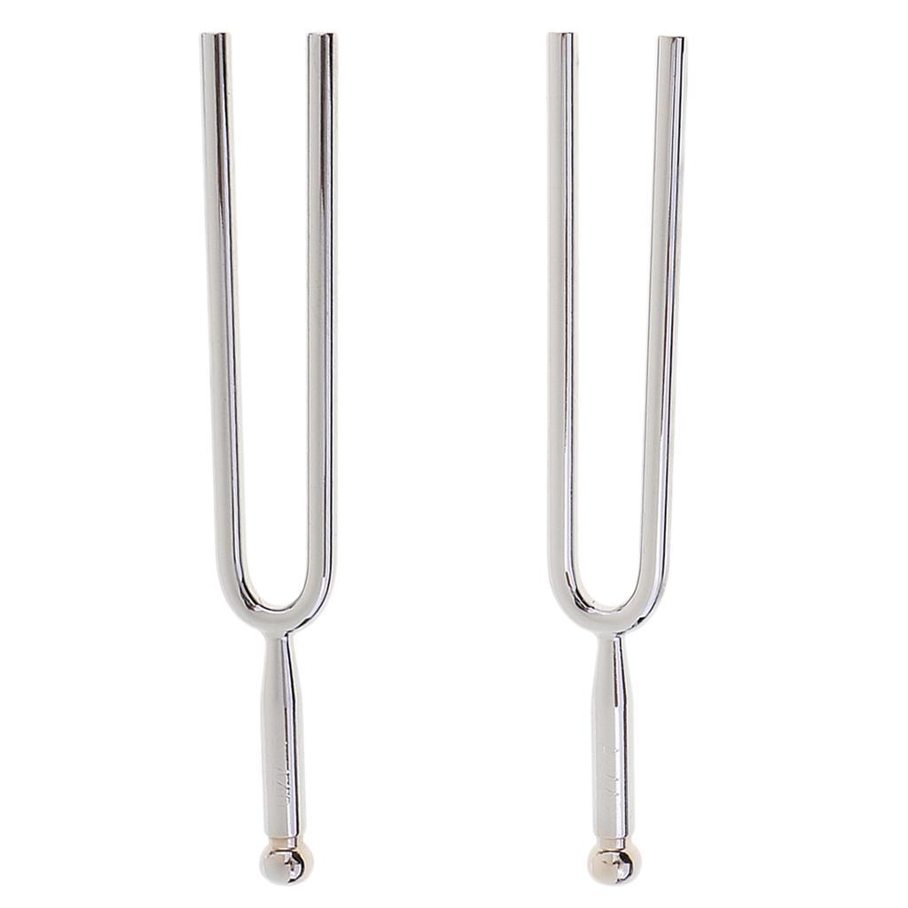2Pc Tuning Fork 442Hz A Tone with Pouch for Violin Piano Guitarist Tool Gift