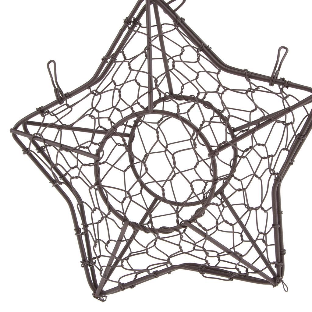 Vintage Iron Star Shape Succulent Pot Iron Hanging Planter Plant Holder