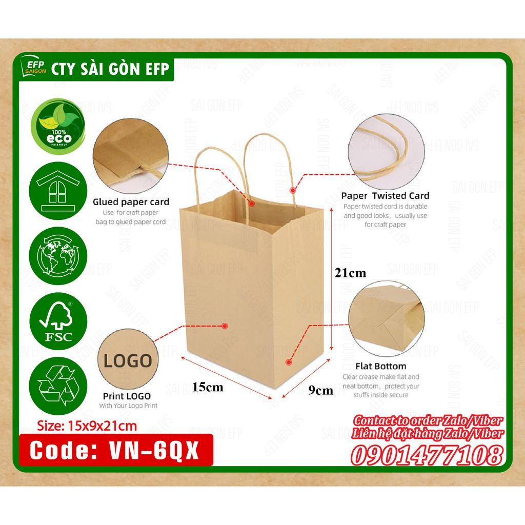 Túi giấy kraft xuất khẩu 100 cái/đơn