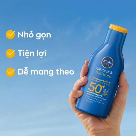 Sữa Chống Nắng Toàn Thân Nivea Cấp Ẩm Mỏng Nhẹ SPF50+ 75ml 85673