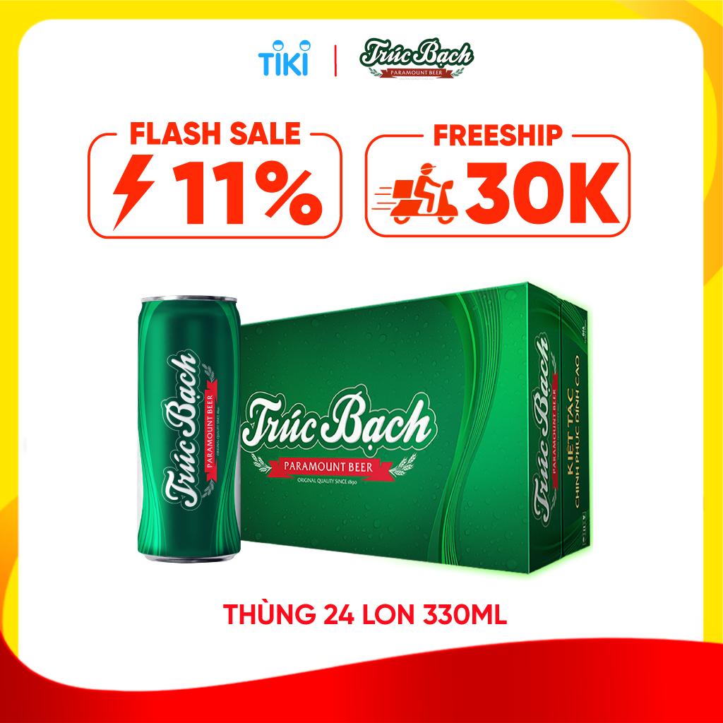 Bia Trúc Bạch - Thùng 24 lon 330ml