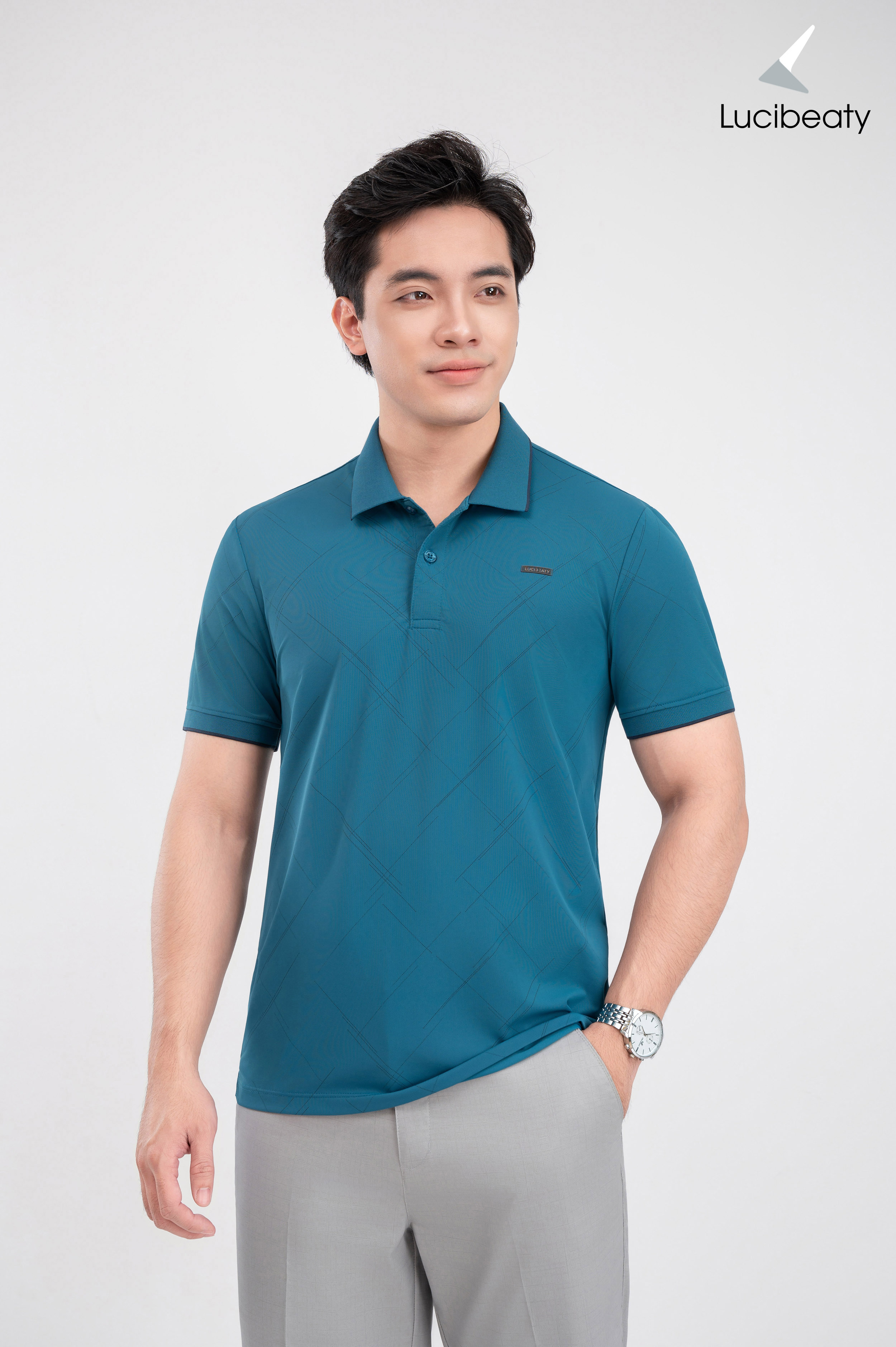 Áo polo nam cao cấp vải Coolmax nhẹ, co giãn tốt, thoáng mát POLO-025
