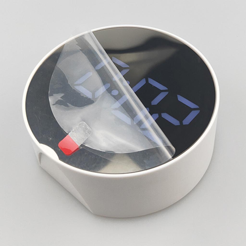 LED Screen Bedside Table Clock Mirror Suface Digital Clock A