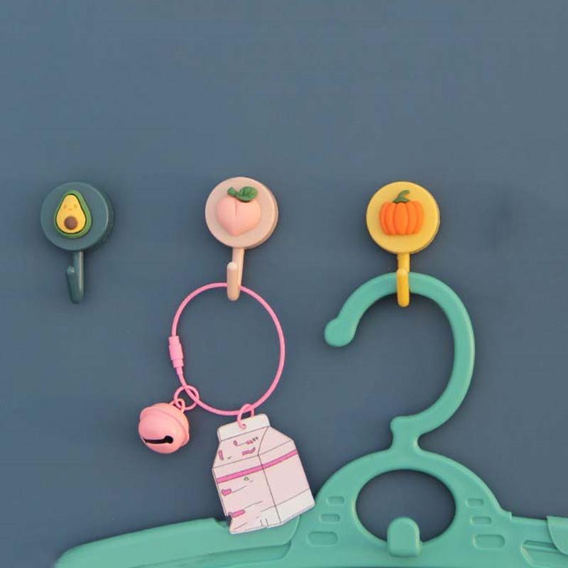 Móc treo chìa khóa gắn tường bằng nhựa hình hoạt hình trang trí nhà cửa/văn phòng