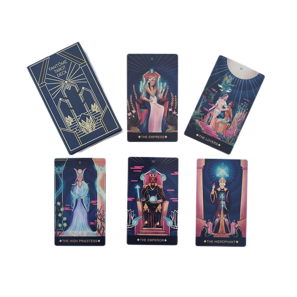 Bộ Bài Fantôme Tarot 78 Lá Bài 7x12 Cm Tặng Đá Thanh Tẩy