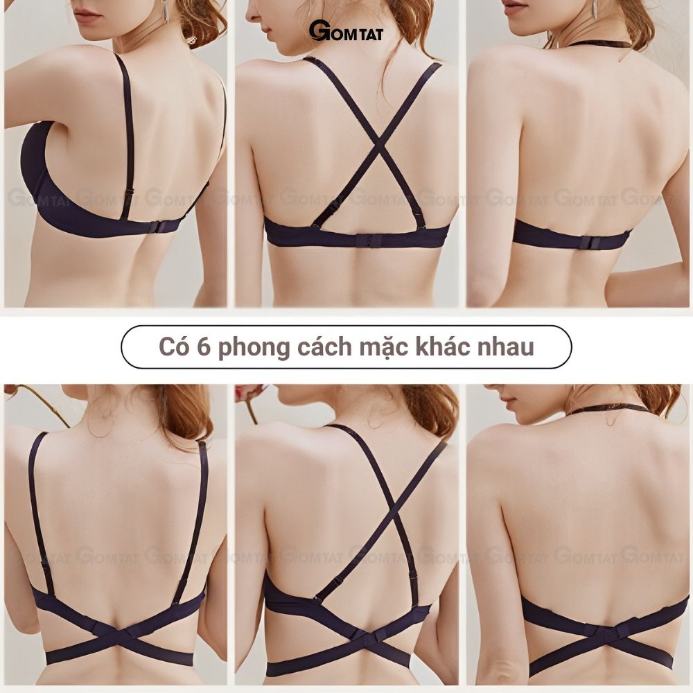 Áo ngực su có gọng GOMTAT đệm vừa 2,5cm thiết kế thời trang nâng đẩy tôn vòng 1 Mutiway - SA-7K