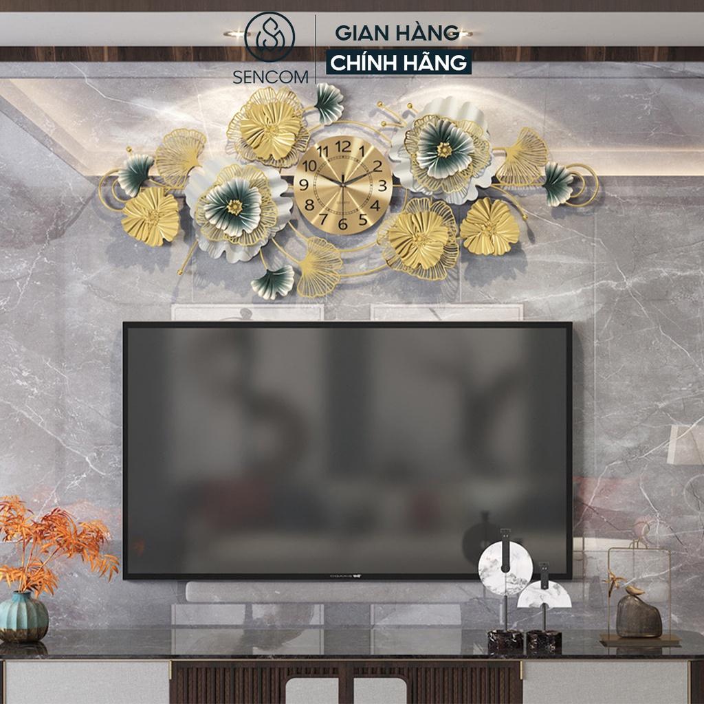 Đồng hồ treo tường nghệ thuật SENCOM thiết kế phong cách Bắc Âu decor trang trí nhà cửa mã 2911- Hàng chính hãng