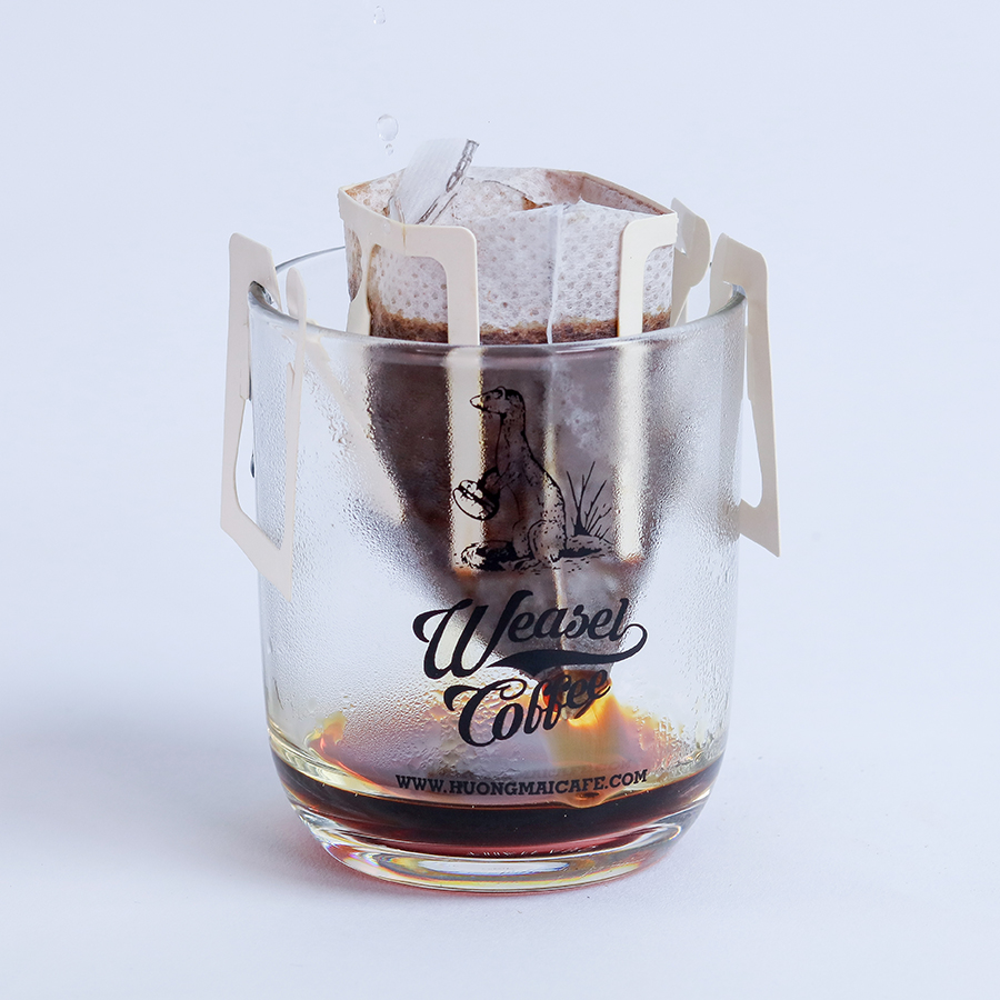 Cà Phê Chồn Túi Lọc Cao Cấp Hạt A Cafe Weaseal Legend Coffee Drip Nguyên Chất 100%, Phin Giấy Tiện Lợi, Tiết Kiệm Thời Gian - 130g/ 10 Gói