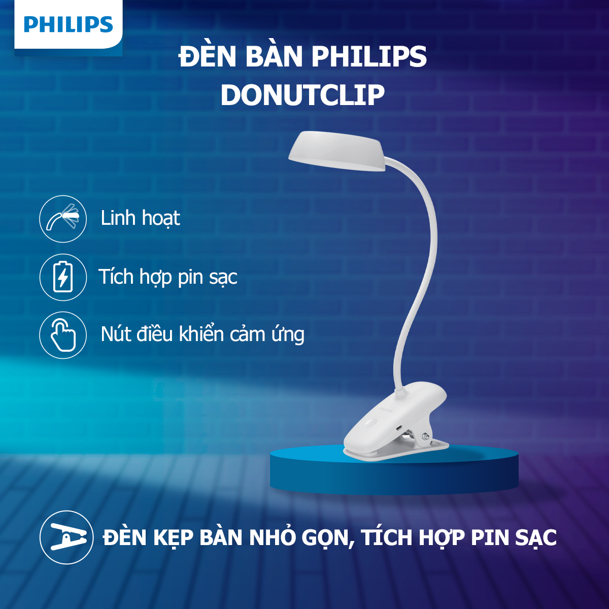 Đèn bàn Philips DonutClip DSK201