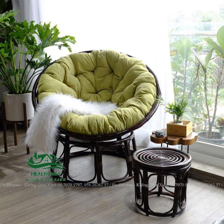 NỆM GHẾ PAPASAN 1M2 - NỆM VẢI BỐ KÈM BÔNG GÒN CAO CẤP Dành Cho Trẻ / HealHomes – Không Gian Xanh