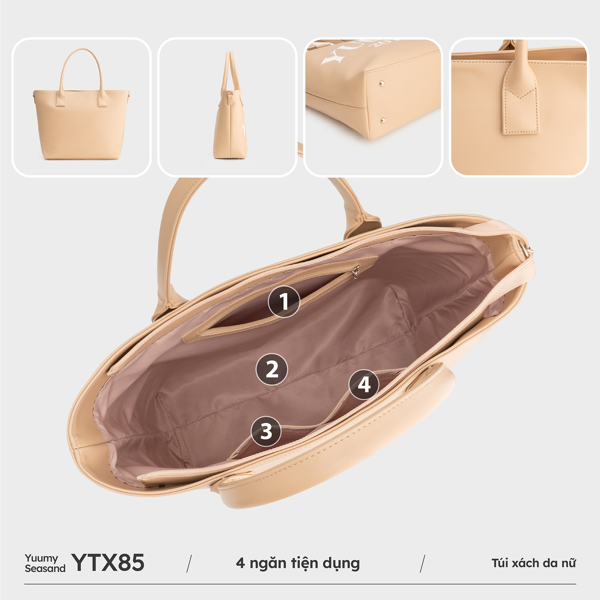 Túi Yuumy ( Thời trang nữ công sở trẻ trung cỡ lớn - Túi xách da Seasand YTX85 )