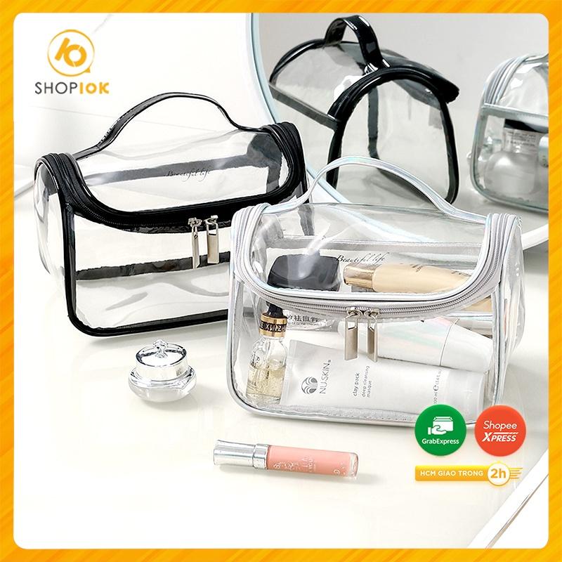 Túi đựng mỹ phẩm trong suốt, đồ du lịch travel, đồ make up tiện dụng - SP004406