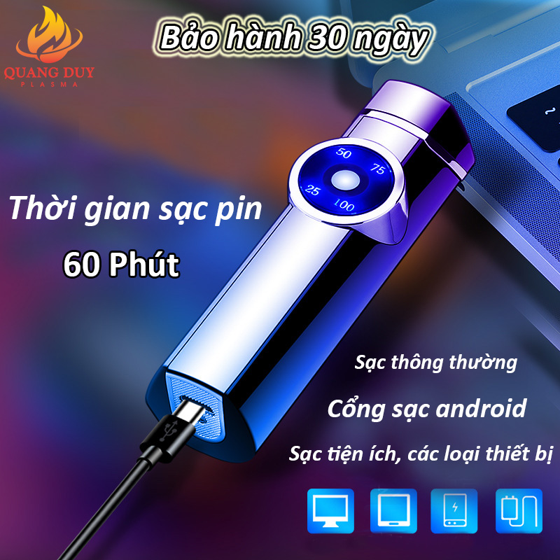 Bật lửa điện độc lạ tạo 6 tia plasma chống gió, sạc pin an toàn tiện lợi