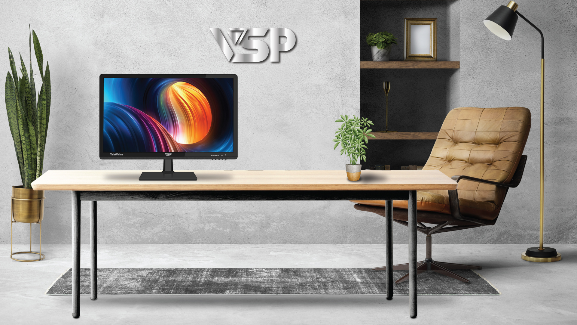 Màn hình máy tính 21inch VSP E2107H (20.7&quot; FHD 60Hz, HDMI+VGA) – Hàng chính hãng TECH VISION phân phối