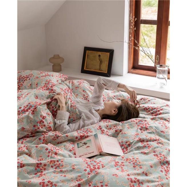 Bộ Chăn Ga Gối Côtton Living 100%cotton Hàng Nhập Khẩu Cao Cấp 4 Món Độc Lạ