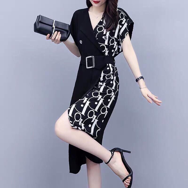 VÁY PHỐI CHỮ KÈM NỊT SANG TRỌNG - QW635