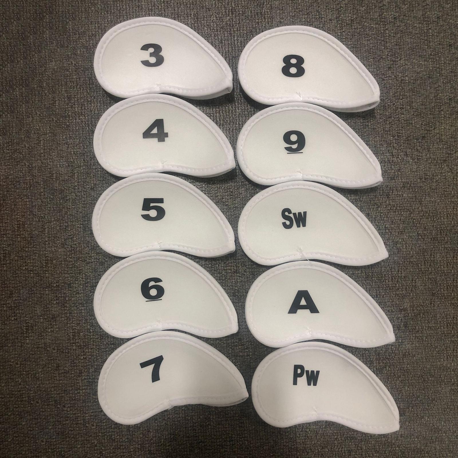 10 Pieces Golf Club Iron Headcover Set Protection Guard Guard Protective