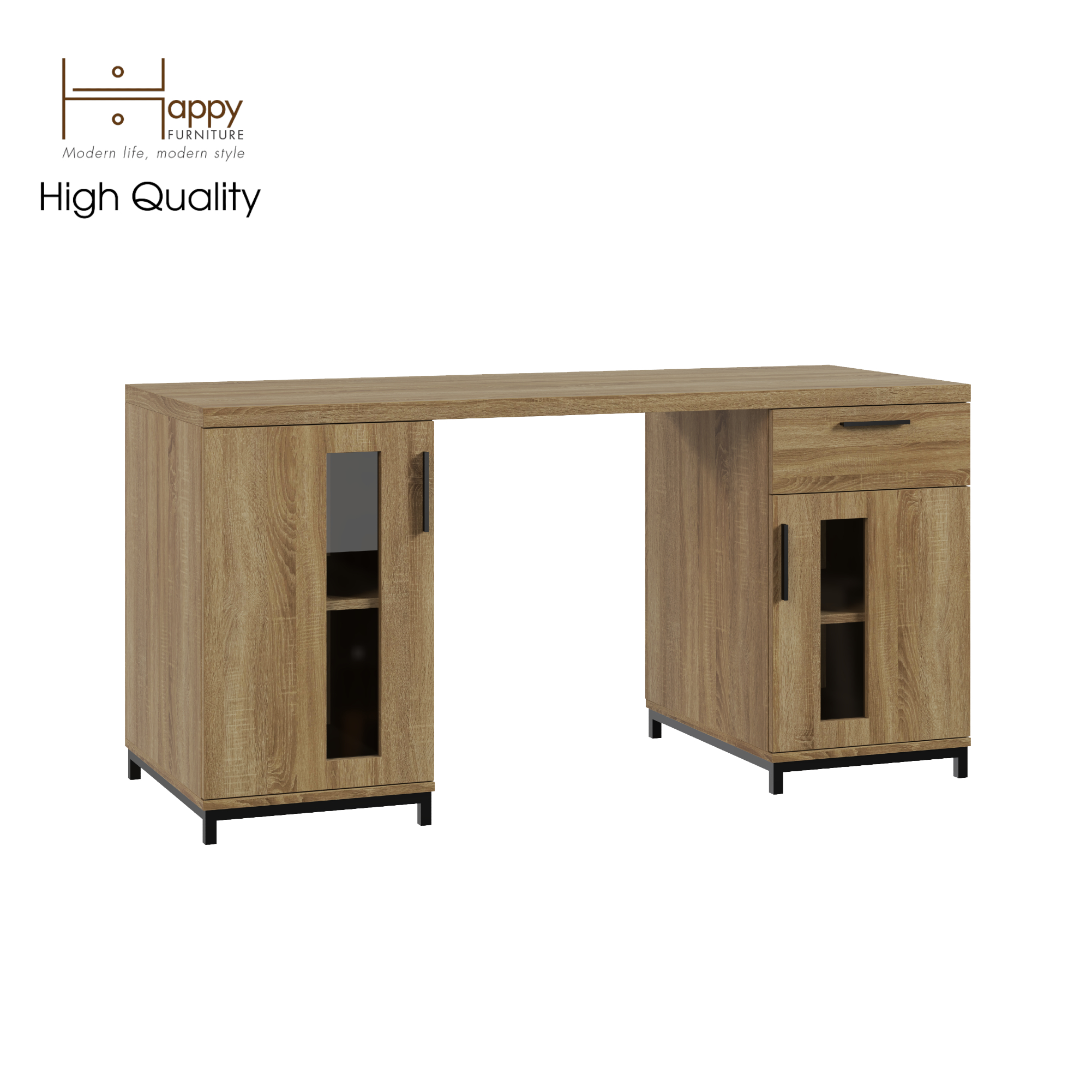 [Happy Home Furniture] LOUIS , Bàn làm việc - chân sắt , 150cm x 60cm x 75cm ( DxRxC), BAN_034