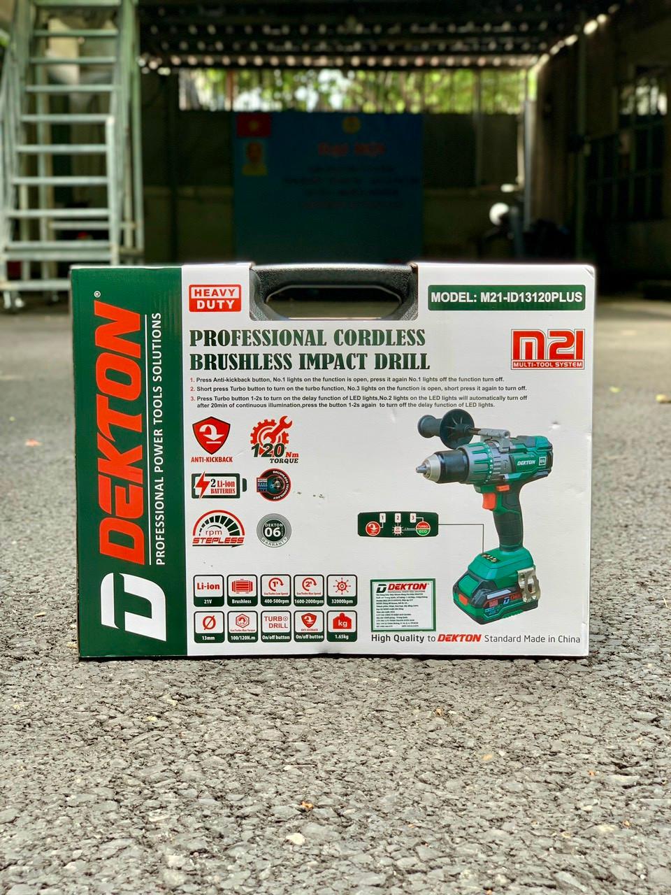 MÁY KHOAN (ANTI-KICKBACK) PIN 21V DEKTON M21-ID13120PLUS - HÀNG CHÍNH HÃNG