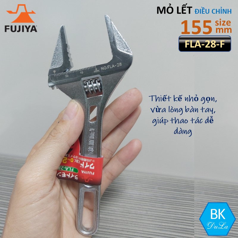 [Cờ lê Nhật] Mỏ lết điều chỉnh độ mở 0-28mm Fujiya FLA-28 GENUINE Made in Japan