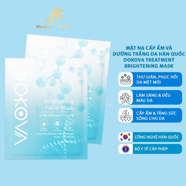 Mặt nạ dưỡng ẩm và dưỡng trắng da Hàn Quốc Dokova Treatment Brightening Mask