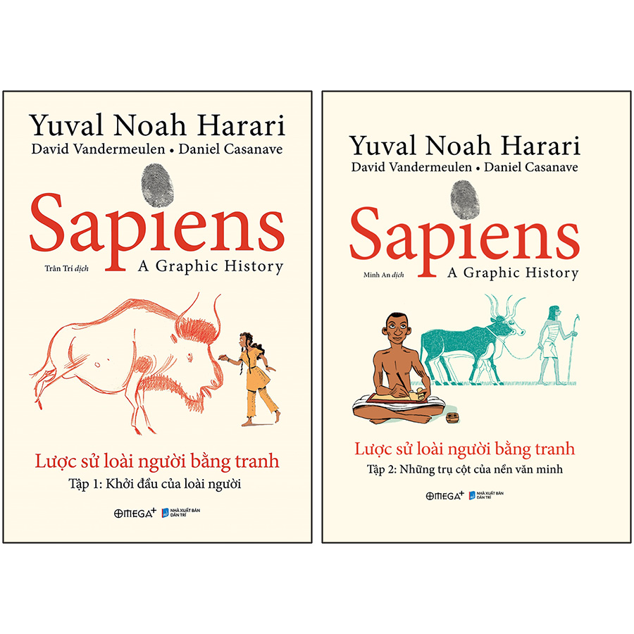 Combo 2 Cuốn: Sapiens - Lược Sử Loài Người Bằng Tranh (Tập 1 + 2)