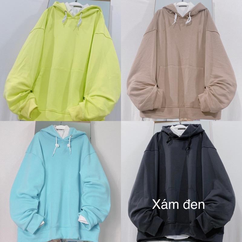 Áo Hoodie Nỉ bông TRƠN màu XANH NEON/XANH NGỌC/XANH COBAN UNISEX/Nam nữ unisex/ HOODIE TRƠN