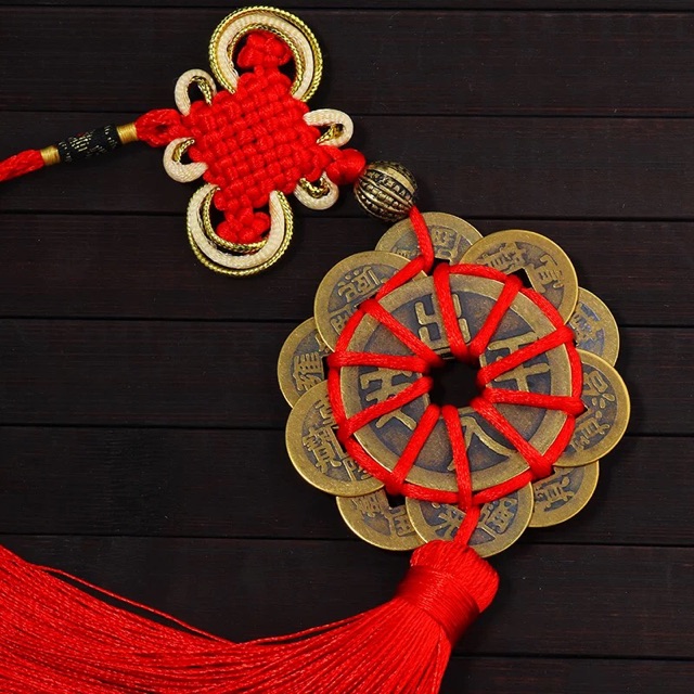 Dây tiền xu hoa mai thập toàn, Dây treo phong thủy xe hơi