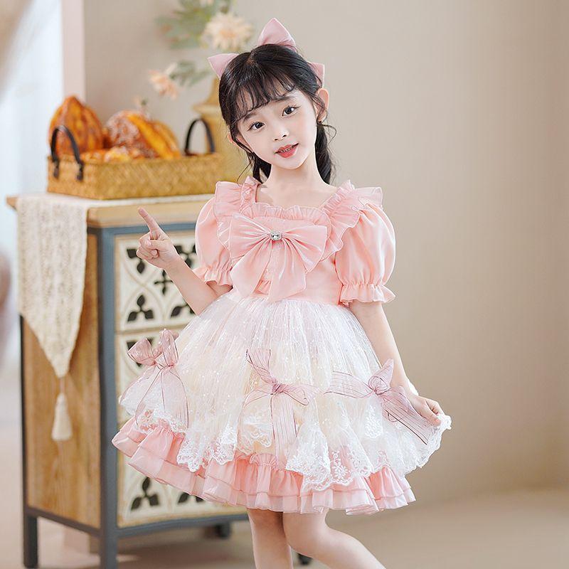 CHENGRUI Lolita cô gái công chúa váy trẻ em ăn mặc cô gái mùa hè váy trẻ em mùa hè váy pongee bé ăn mặc mùa hè
