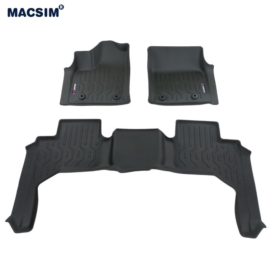 Thảm lót sàn xe ô tô TOYOTA LAND CRUISER 2022- Nhãn hiệu Macsim 3W chất liệu nhựa TPV đúc khuôn cao cấp - màu đen,be