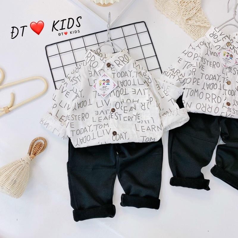 Bộ sơ mi đũi sành điệu cho bé trai
