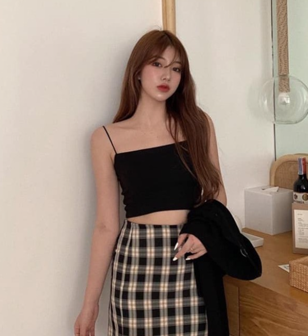 Áo croptop hai dây sợi bún  bozip 2 lớp đen trắng, thun ống ngang ngực ôm body, áo croptop ôm mặc trong siêu mát