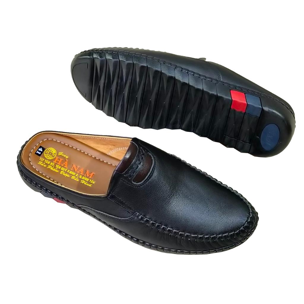 Dép Bít Mũi Nam HÀ NAM Da Bò Thật Cao Cấp GSB20140