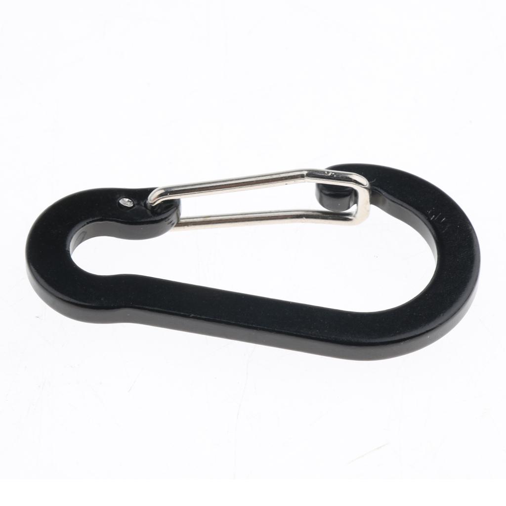 5pcs Key Chain Buckle Spring Snap Hook Outdoor Clip Water Bottle Hook Black
