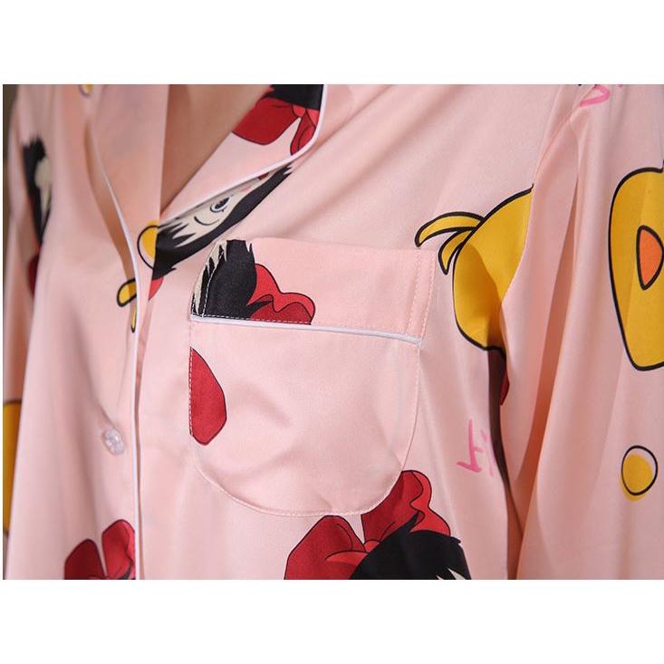 Xả kho đồ bộ pijama tay dài mặc nhà chất liệu cao cấp Bộ đồ mặc ngủ thoải mái