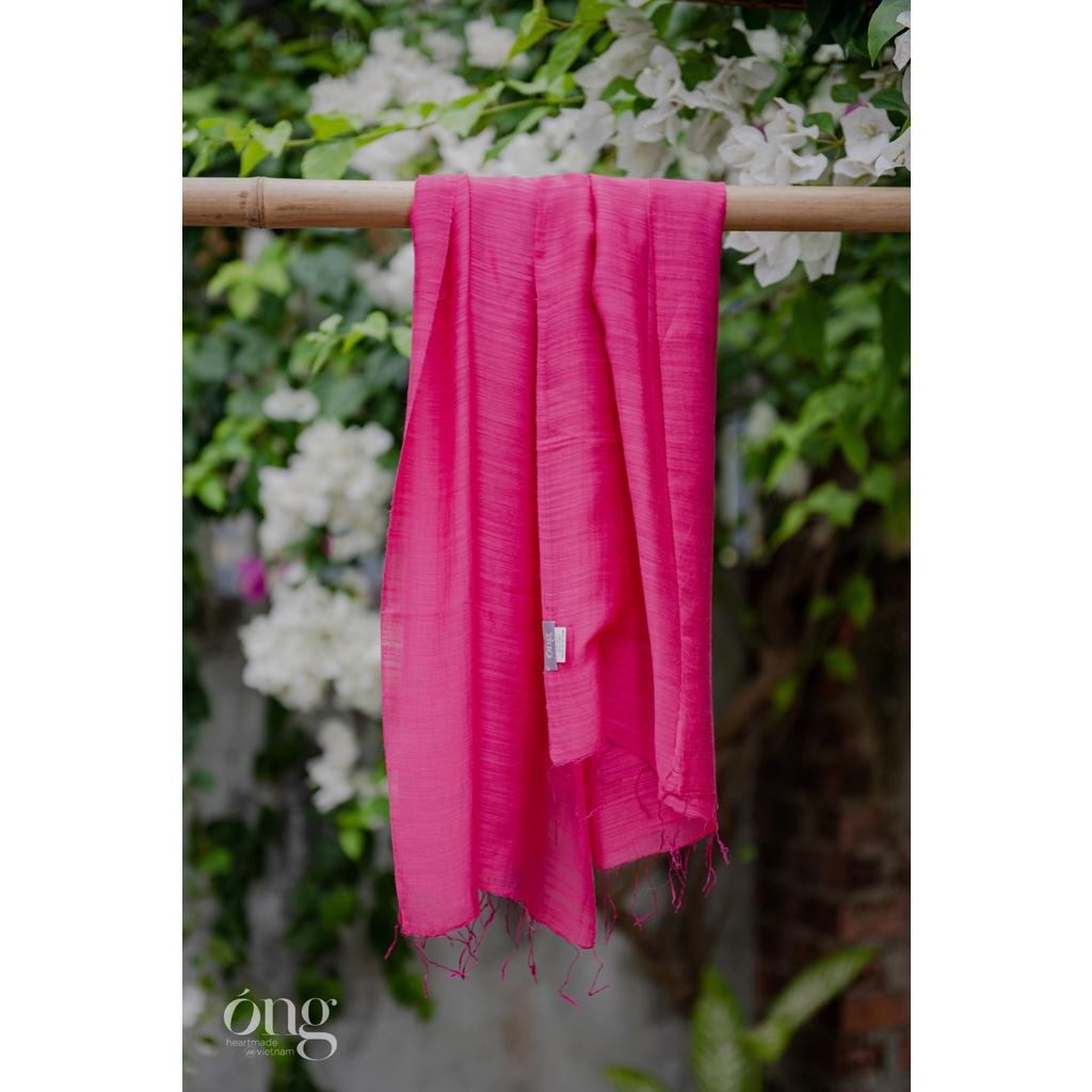 50% Silk 50% Linen mát min, không bí da, không nilong, khăn dệt tại Việt Nam, nhuộm màu Azofree