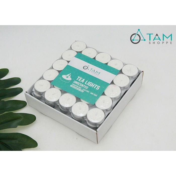 Nến Tealight không khói không mùi cháy hơn 4 tiếng vỉ 100 viên