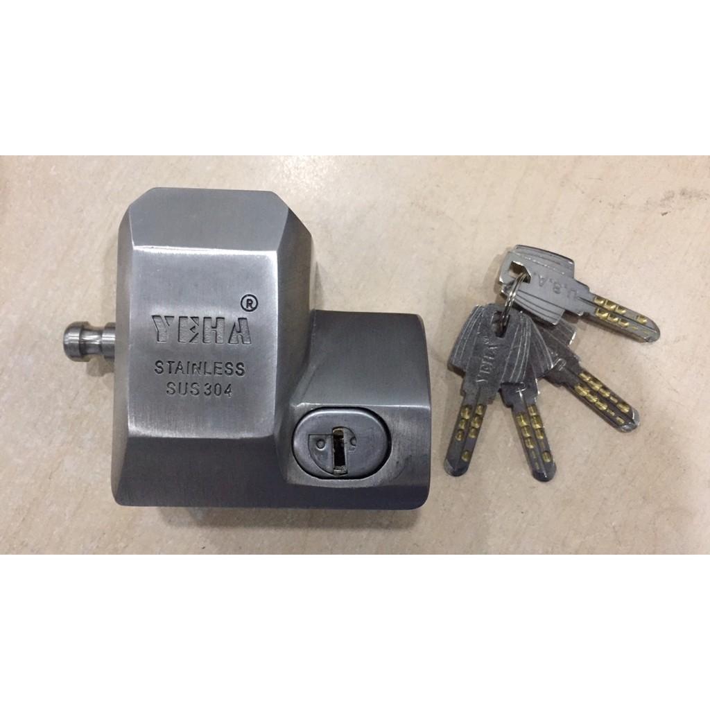 Ổ khóa chụp chống cắt YEHA SS988CJ thân Inox SUS 304 tra chìa trước mặt khóa - MSOFT