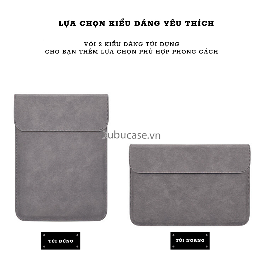 Túi Da Kháng Nước Cao Cấp Dành Cho Macbook / Laptop, Chống sốc, Thiết Kế Đơn Giản, Sang Trọng