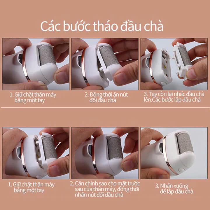 Máy chà gót chân tẩy tế bào ch.ết làm mềm sáng gót chân chuyên dụng tại nhà Chuyên Nghiệp Dùng Trong Spa Nail Rock Foot Callus remover Giao Màu Ngẫu Nhiên