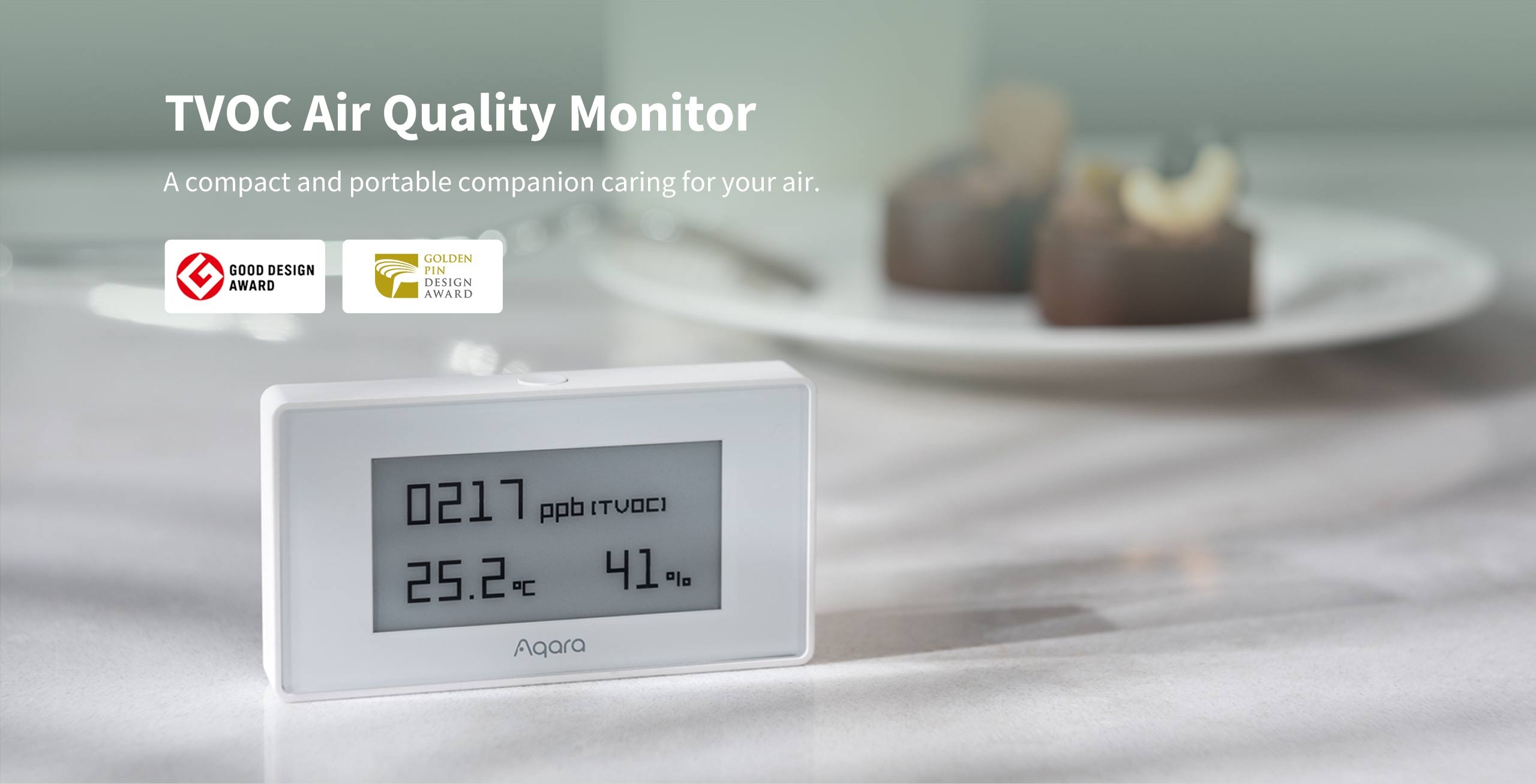 Cảm Biến Chất Lượng Không Khí AQARA TVOC Air Quality Monitor-Đo Nhiệt Độ Ẩm Hiển Thị Màn Hình Tương Thích Homekit Hàng Chính Hãng
