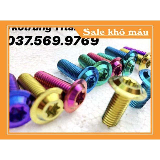 Ốc titanium 8li25 gắn đĩa xe máy các loại